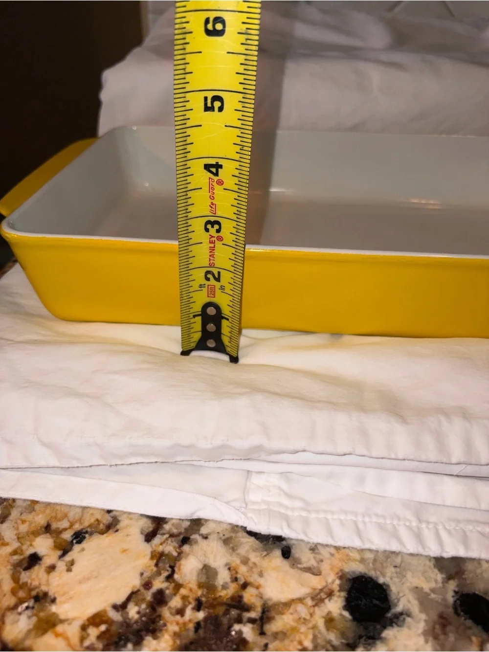 vintage 1970’s Copco Michael Lax, yellow enamel cast iron casserole pan MCM
